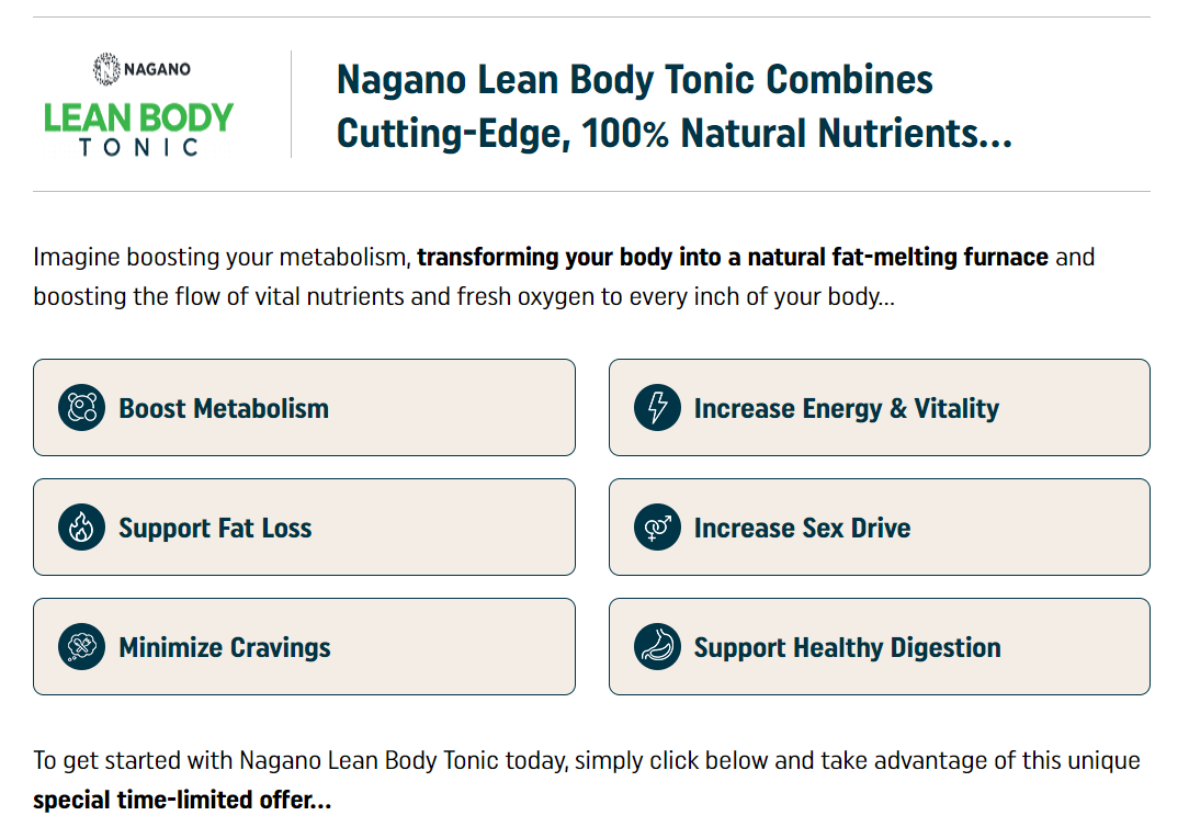 Nagano Lean Body Tonic buy